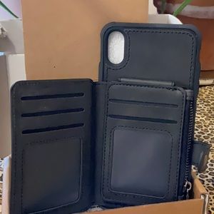 Brand new never used IPHONE 11 black case. It’s a drop resistant case w/zipper.